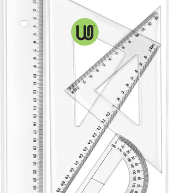 Wonday Geometrie-set ECO, 4-delig, transparant