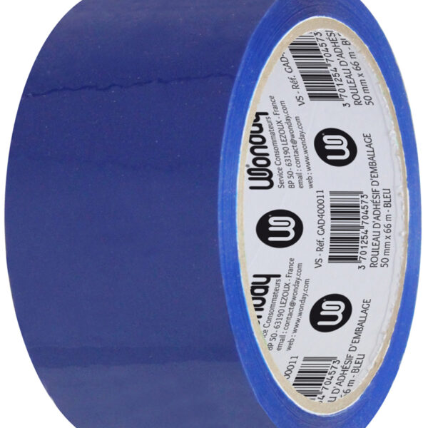 Wonday verpakkingstape, van PP, 50 mm x 66 m, blauw
