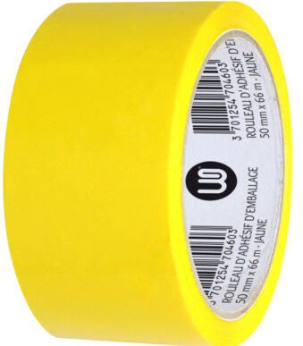 Wonday verpakkingstape, van PP, 50 mm x 66 m, geel