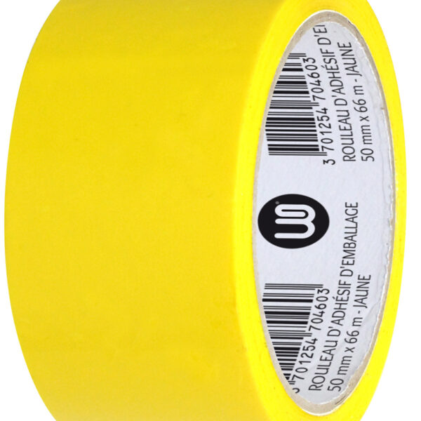 Wonday verpakkingstape, van PP, 50 mm x 66 m, geel