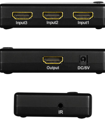 LogiLink Full HD kleine HDMI-schakelaar, 3-voudig, zwart