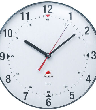 ALBA wandklok HORCLAS, quartz uurwerk, zwart, diameter: 250 mm