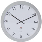 ALBA wandklok HORGIANT, quartz uurwerk, metallic grijs