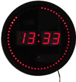 ALBA wandklok HORLED, quartz uurwerk, van kunststof, zwart