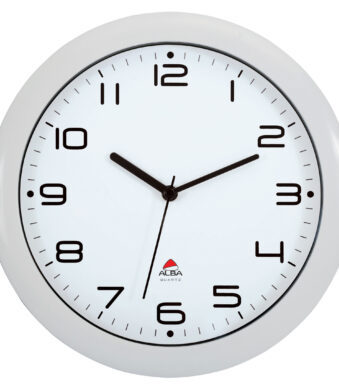 ALBA wandklok HORNEW BC, Quarz-uurwerk, wit