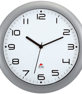 ALBA wandklok HORNEW M, Quarzwerk, grijs