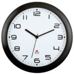 ALBA wandklok HORNEW N, Quarzwerk, zwart