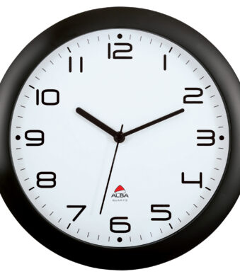 ALBA wandklok HORNEW N, Quarzwerk, zwart