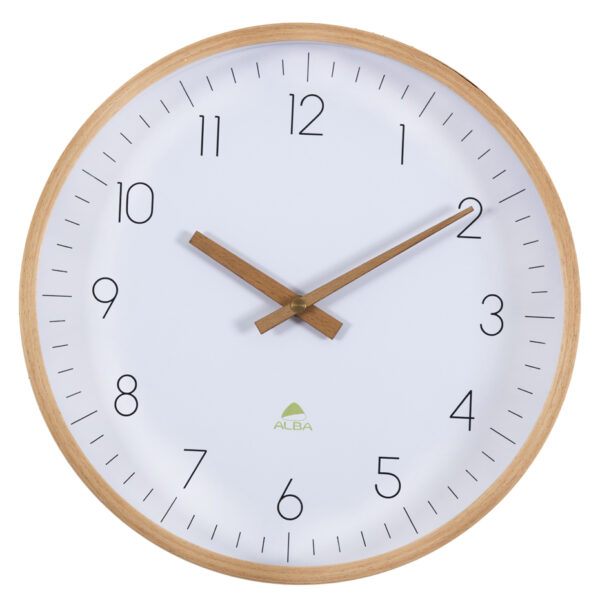 ALBA houten wandklok ´HORTREE´, quartz uurwerk, diameter: 300 mm