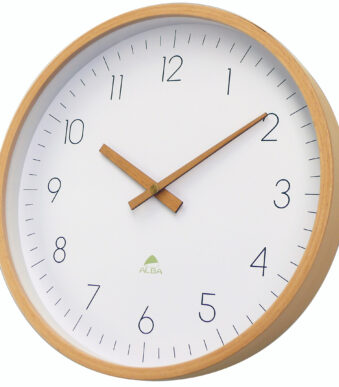 ALBA houten wandklok ´HORTREE´, quartz uurwerk, diameter: 300 mm