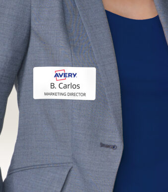 AVERY Zweckform zelfklevende naametiketten, 80 x 50 mm, wit