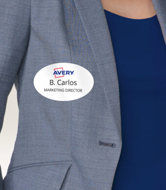 AVERY Zweckform inkjet-naametiketten, 85 x 50 mm, ovaal, wit