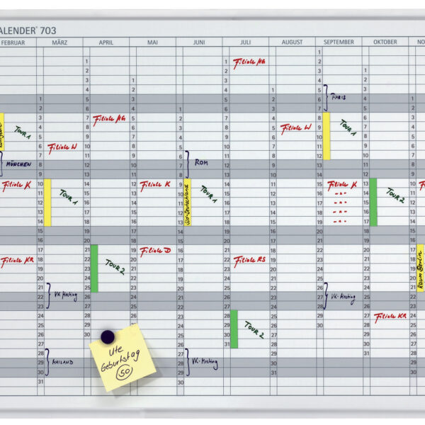 FRANKEN planbord JetKalender, jaarkalender, 12 maanden