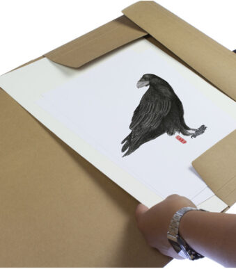 kangaro tekeningenmap Kraft, DIN A4, karton, met linten