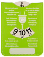 kangaro parkeerschijf met laadschijf voor elektrische auto, kunstleer, blauw/groen