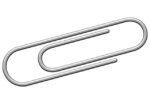 kangaro paperclips, verzinkt, 25 mm, zilver, 100 stuks