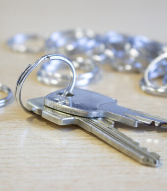 kangaro sleutelringen, metaal, diameter: 20 mm, zilver