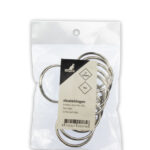 kangaro sleutelringen, metaal, diameter: 32 mm, zilver