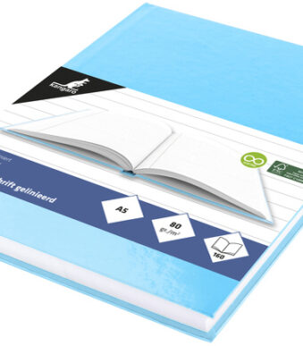 kangaro notitieboek, DIN A5, 80 vel, gelinieerd, pastelblauw