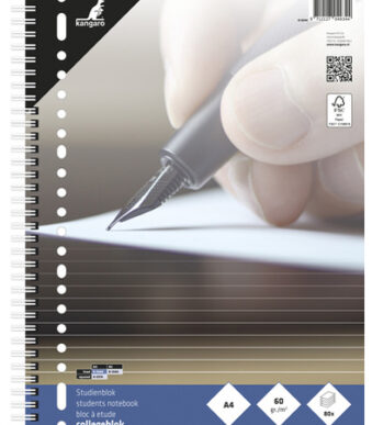 kangaro collegeblok, DIN A4, gelinieerd, 80 vel