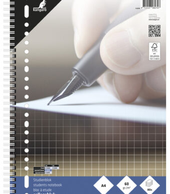 kangaro collegeblok, DIN A4, geruit, 80 vel