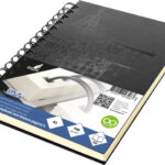 kangaro spiraal-schetsboek Design, DIN A5, 80 vel, zwart