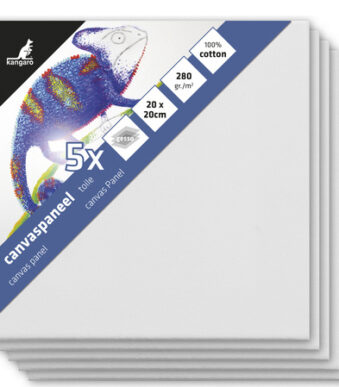 kangaro canvaspaneel, 200 x 200 mm, wit