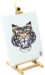 kangaro tafel-schildersezel, groot, dennenhout