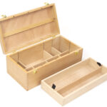 kangaro gereedschapskistje voor kunstenaars, 2 etages, beukenhout