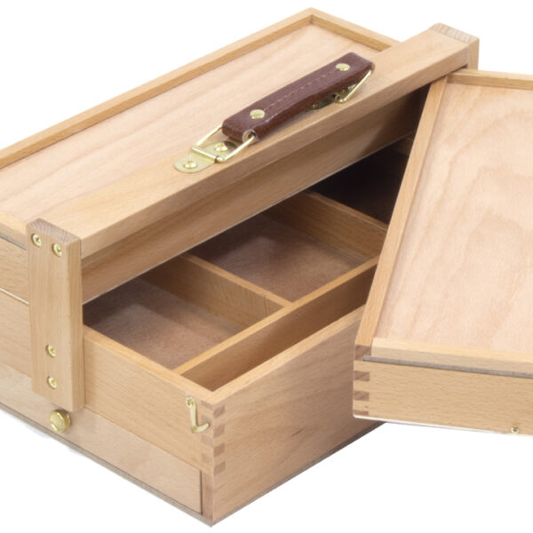 kangaro gereedschapskistje voor kunstenaars, 3 etages, beukenhout