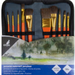kangaro set aquarelpenselen, 10-delig, in etui