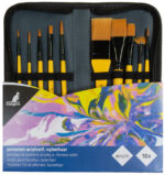 kangaro set acrylpenselen, 10-delig, in etui