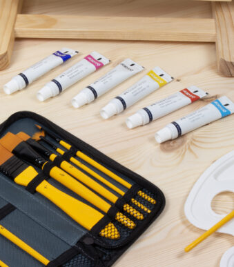 kangaro set acrylpenselen, 10-delig, in etui