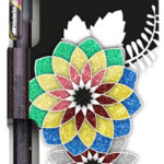 Pentel hybride gelroller glitterpen dubbel metallic