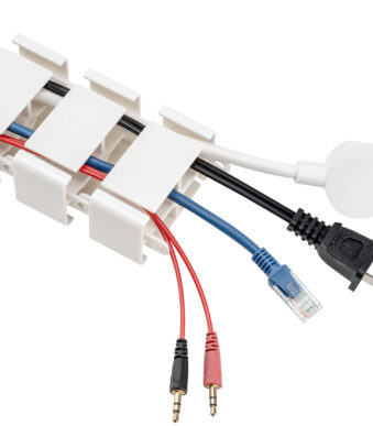 LogiLink kabelkanaal met tafelklem en voet, wit