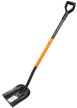 Bradas stalen schep, lengte 1.250 mm, zwart/oranje