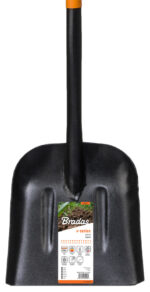 Bradas stalen schep, lengte 1.250 mm, zwart/oranje