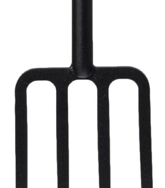 Bradas mestvork / riek, lengte 1.250 mm, 4 tanden, zwart/oranje