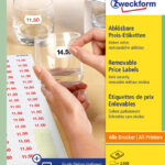 AVERY Zweckform Stick+Lift prijs-etiketten, 26 x 16 mm, wit, verwijderbaar