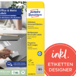AVERY universele etiketten, 25,4 x 10 mm, wit, verwijderbaar, 10 vel A4