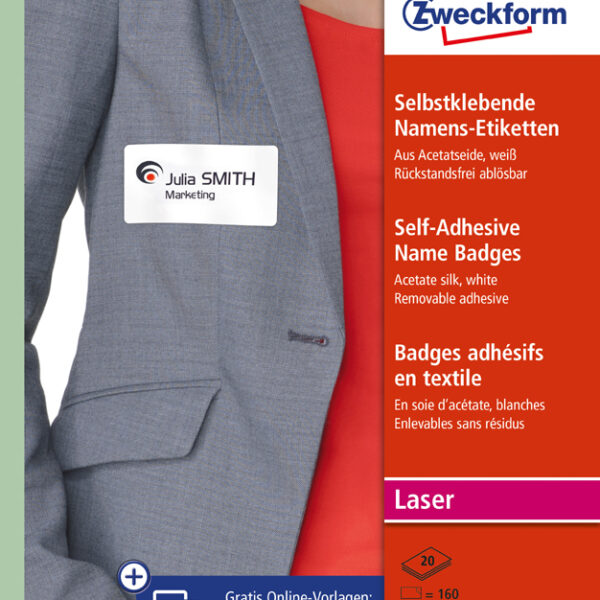 AVERY Zweckform laser-naametiketten, 65 mm, rond, wit