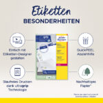 AVERY QuickPEEL etiketten, 99,1 x 38,1 mm, permanent, 100 vel A4