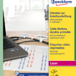 AVERY Zweckform kabel-etiketten, 60 x 40 mm, wit, laser