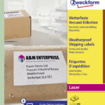 AVERY weersbestendige verzendetiketten, 99,1 x 57 mm, 25 vel A4, permanent, wit