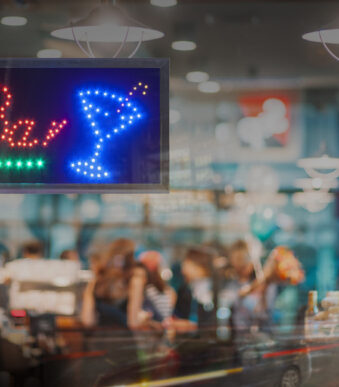 Securit LED-reclamebord ´BAR´, 4 oplichtende kleuren