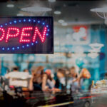 Securit LED-reclamebord ´OPEN´, 2 oplichtende kleuren