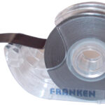 FRANKEN magnetische tape in afroller, zwart, 19 mm x 8 m