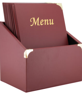 Securit menukaart-map BASIC, A4, wijnrood, 10 stuks in box