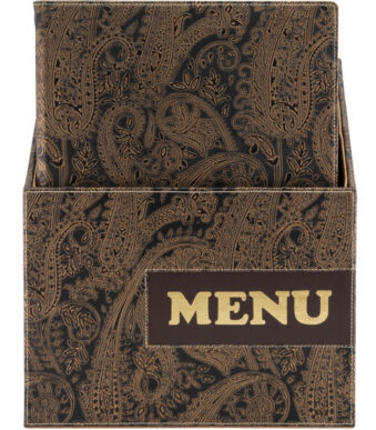 Securit menukaart-map DESIGN PAISLEY, A4, 10 in box, kurkdesign