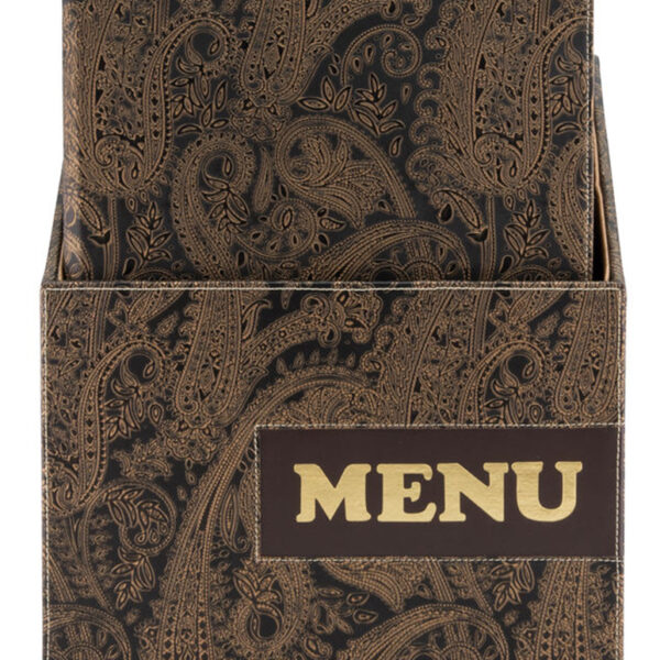 Securit menukaart-map DESIGN PAISLEY, A4, 10 in box, kurkdesign